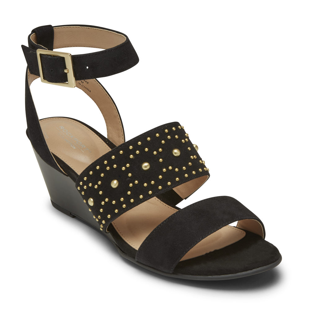 Rockport Sandaler Dame Svart - Total Motion Taylor Studded - WNEX06934